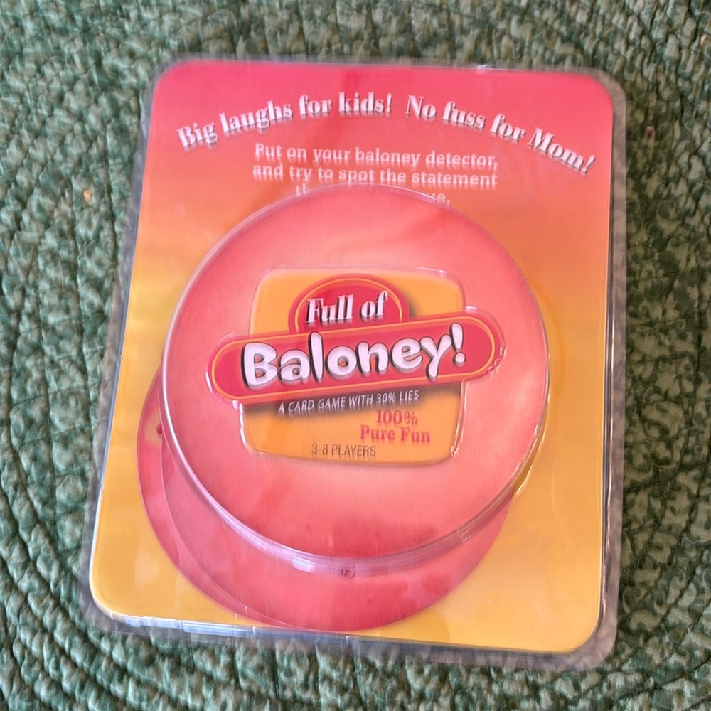 New! Never opened! Full of baloney. Read three facts. Two are true! One is a lie